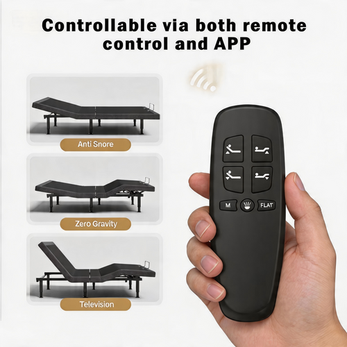 Adjustable Bed Frame Full Size with APP Control -Wireless Remote Electric Power Bed Foundation| Height Adjustable Legs 900lbs Capacity