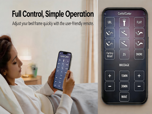 Adjustable Bed Frame Queen Size with APP Control -Wireless Remote Electric Power Bed Foundation I Zero Gravty Height Adjustable Legs 900lbs Capacity