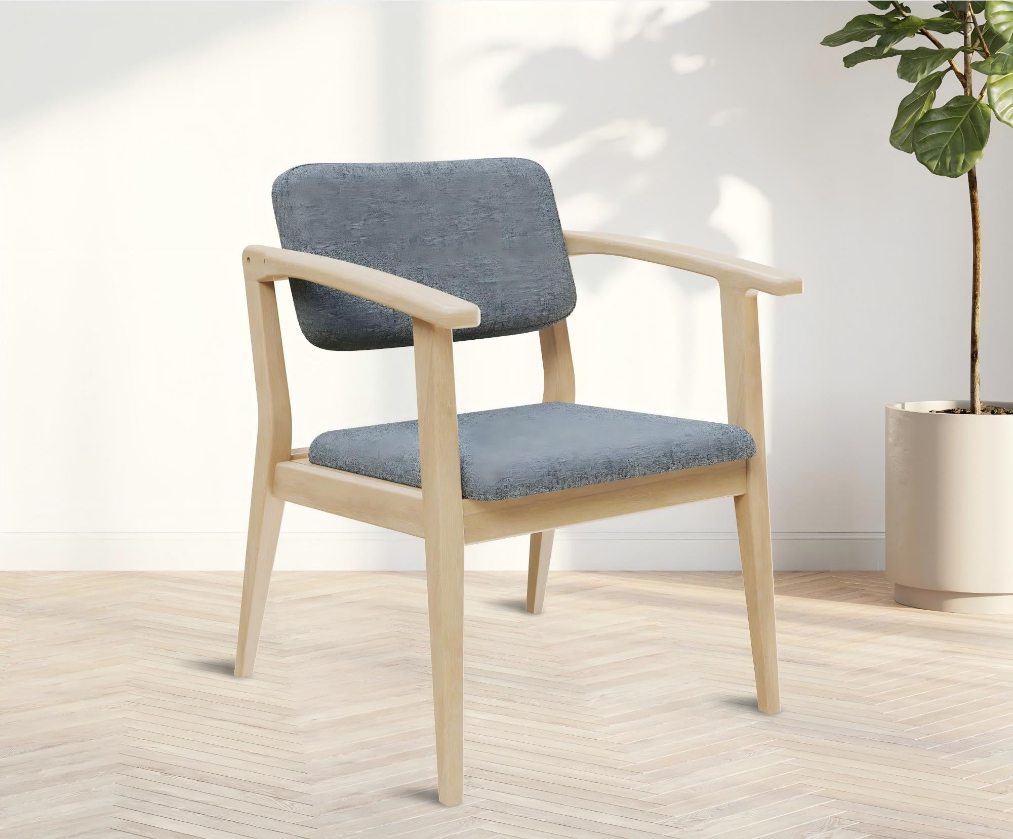 Ergonomic Waist Support Chair, Medium Backrest Modern Upholstered Dining Room Kitchen Side Chair, High-End Imported Beech Wood, Suitable for Living Room/Office (Basic Waist Support Chair)
