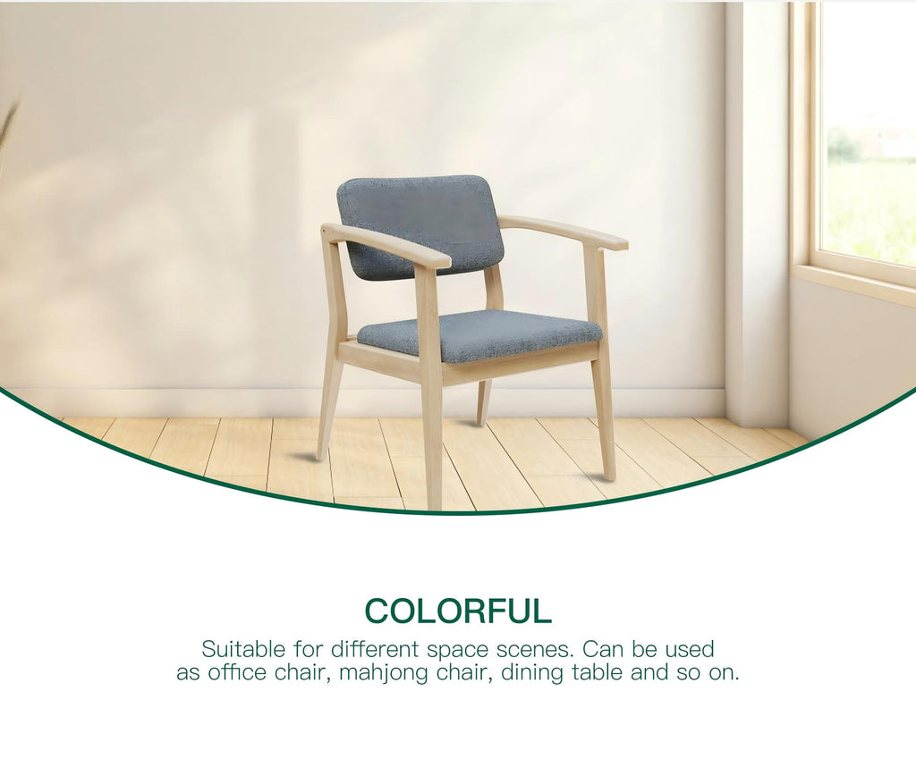 Ergonomic Waist Support Chair, Medium Backrest Modern Upholstered Dining Room Kitchen Side Chair, High-End Imported Beech Wood, Suitable for Living Room/Office (Basic Waist Support Chair)